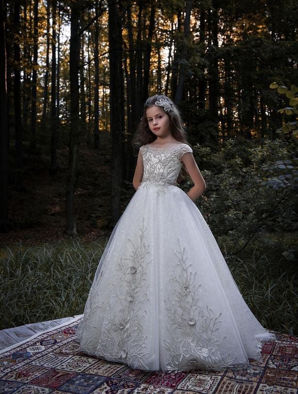 high end girls dresses with timeless elegance Vintage Handmade Tulle Gown flower girl dress