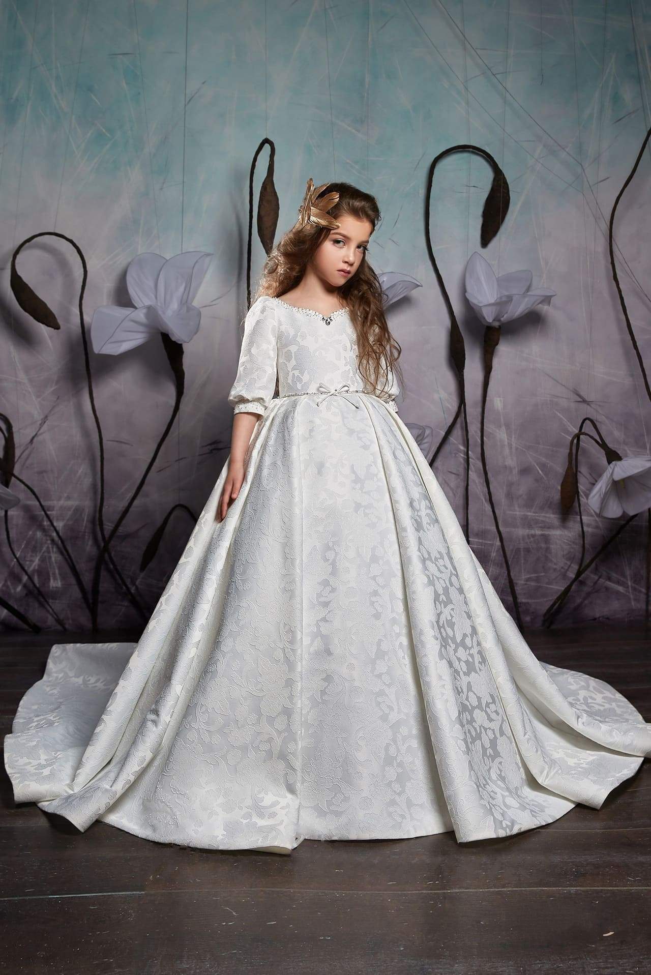 Mia Bambina Boutique Girls Elegant Classic Princess Style Ball Gown