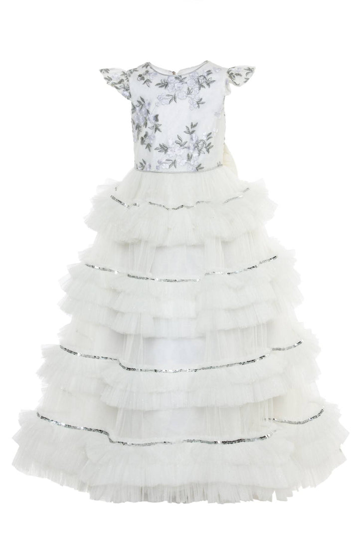 Birthday Dresses: Formal Long Ruffled Dress - Mia Bambina Boutique