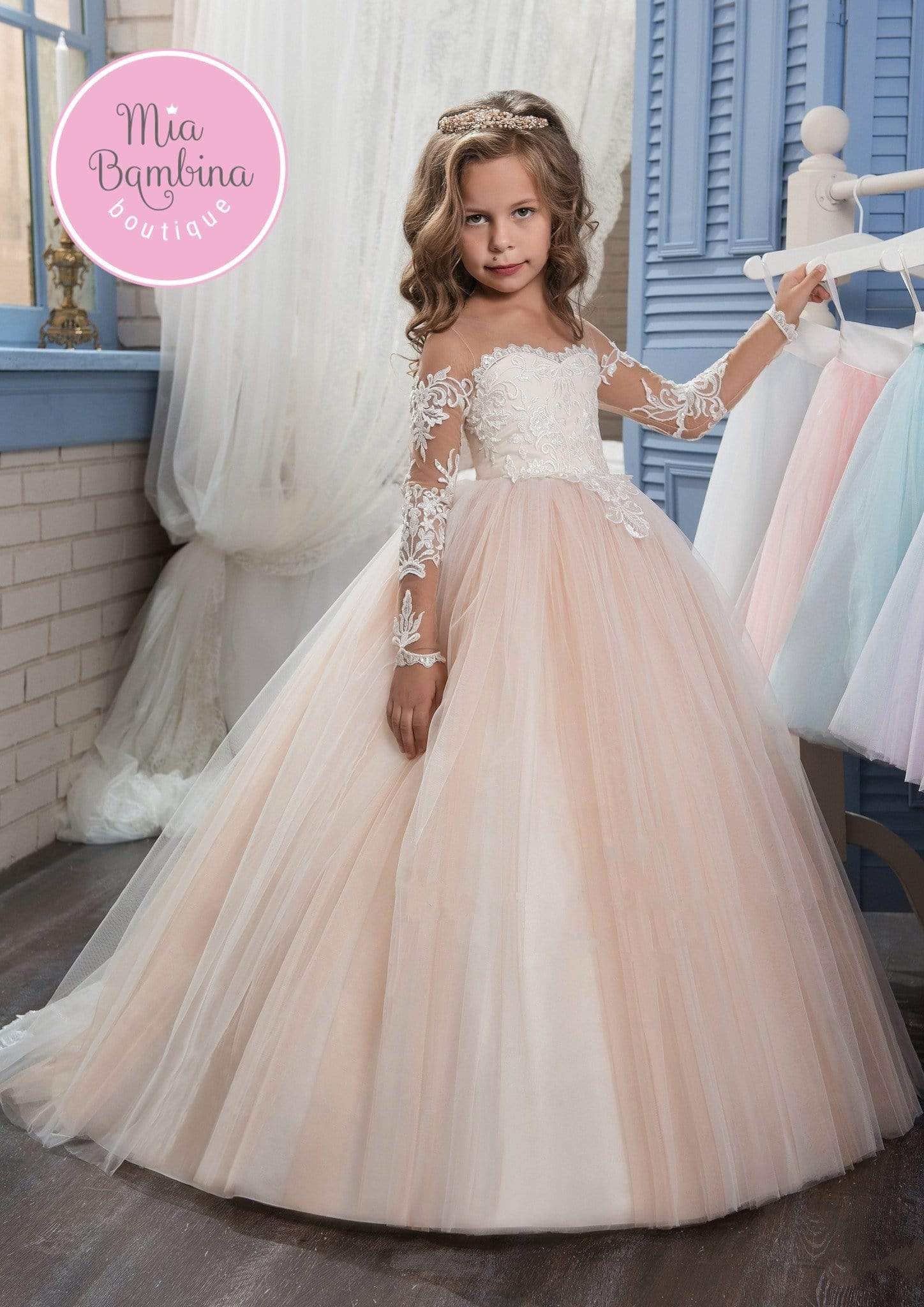 Raleigh Flower Girl Dress Custom Size / White Raleigh Flower Girl Dress Custom Size / White