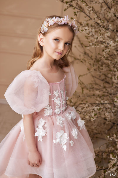Flower Girl Dresses: Galiano High-Low Flower Girl Dress - Mia Bambina Boutique