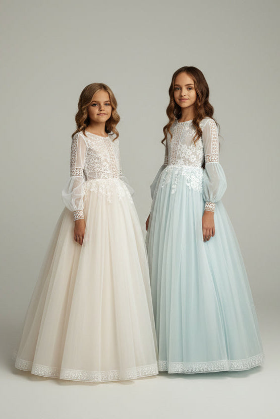 Flower Girl Dresses: Mini Bride Boho Dress - Mia Bambina Boutique