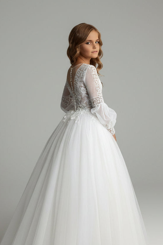 Flower Girl Dresses: Mini Bride Boho Dress - Mia Bambina Boutique