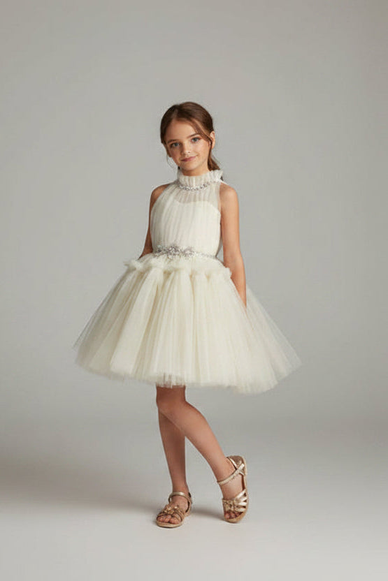 child class evening dress Ruffle High Low Party w Detachable Train Buy Mid Blue Denim Style:Top On-Sale The classic and lovely