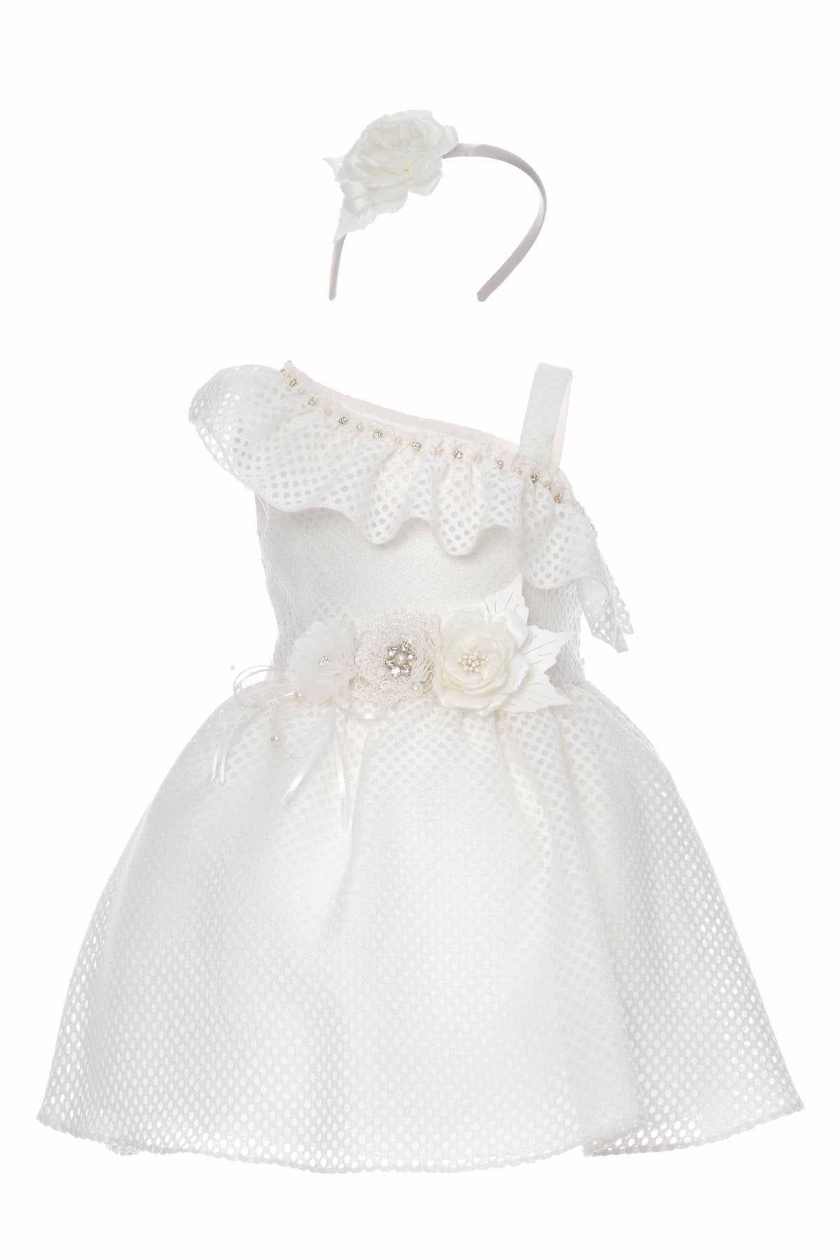 Birthday Dresses: Ruffle Shoulder Toddler Dress for Special Occasions - Mia Bambina Boutique