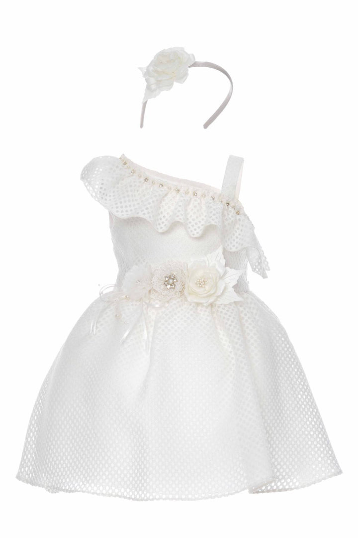 Birthday Dresses: Ruffle Shoulder Toddler Dress for Special Occasions - Mia Bambina Boutique