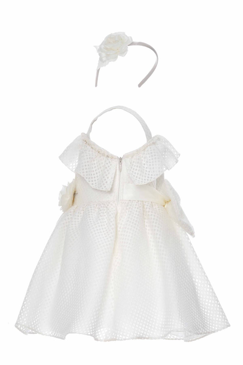 Ruffle Shoulder Toddler Dress for Special Occasions