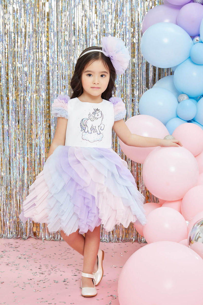 Birthday Dresses: Unicorn Birthday Dress for Girls - Mia Bambina Boutique