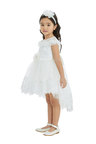 Lace High-Low Baby Dress  in Size 6-18 Months/Ivory