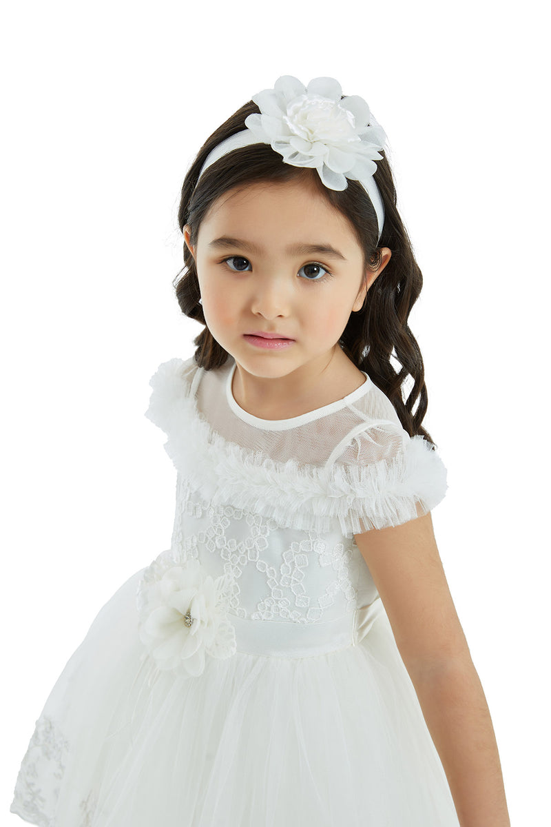 Lace High-Low Baby Dress  in Size 6-18 Months/Ivory