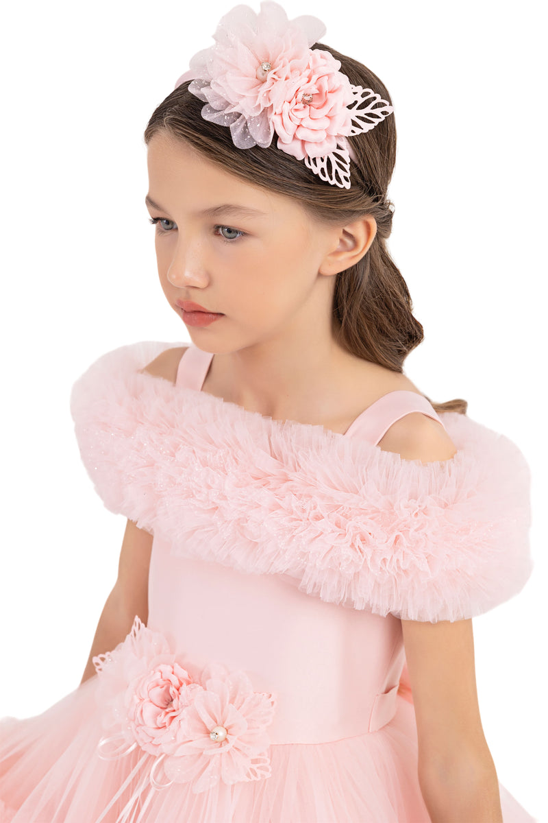 Girls Pink Ruffle Dress