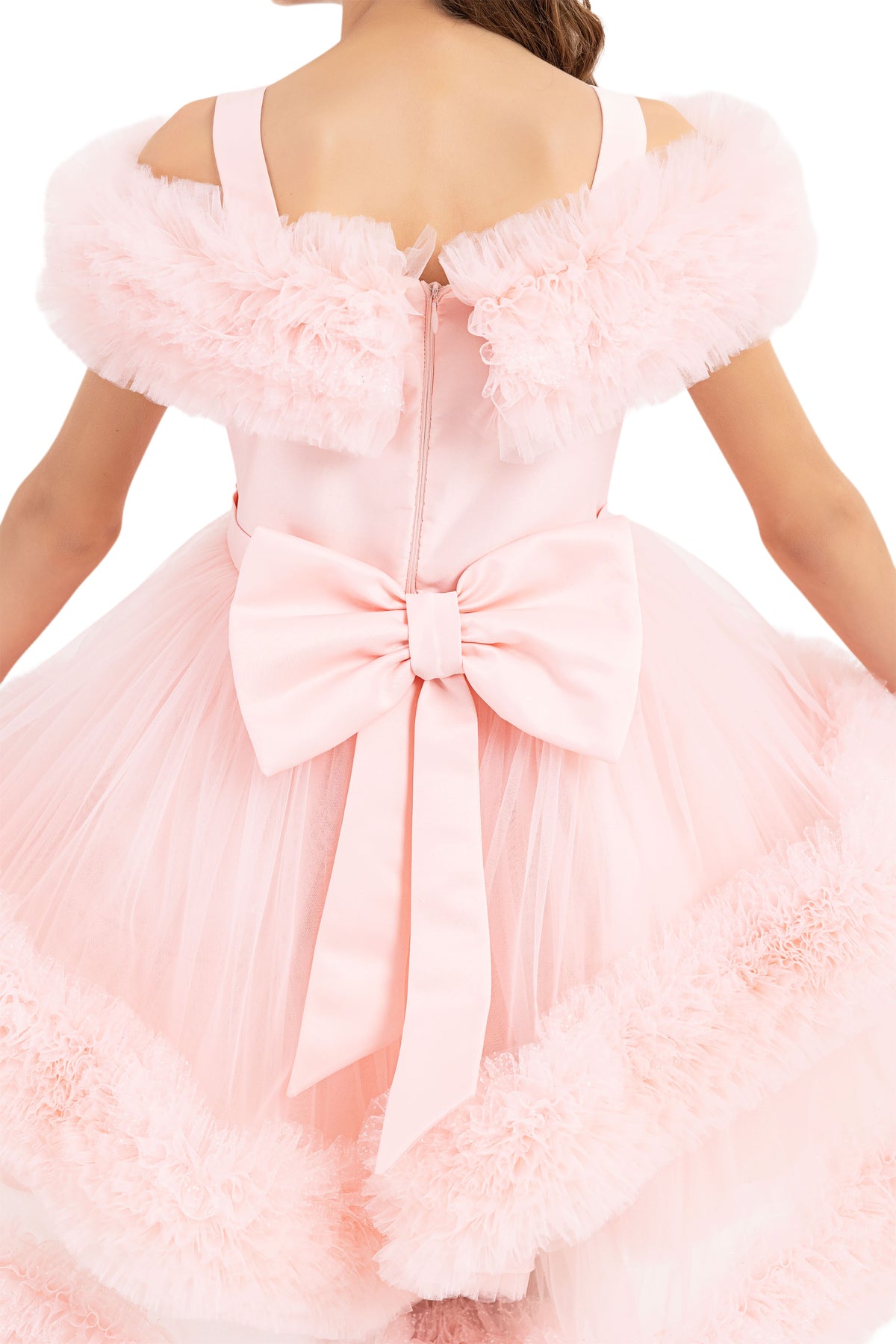 Powder Pink Ruffle Dress Girls Pink Ruffle Dress
