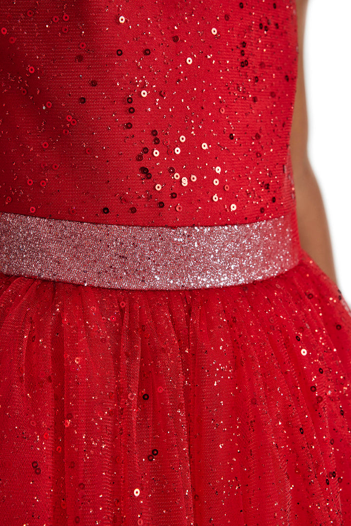 Buy Red Glitter Holiday Dress