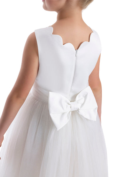 Tulle Maxi Dress in Off White for Girls in Sizes 8-12