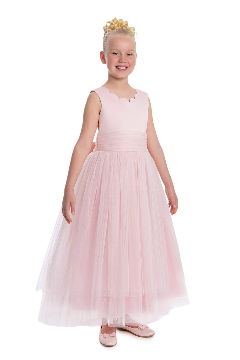Pink Tulle Maxi Dress for Girls in Sizes 8-12