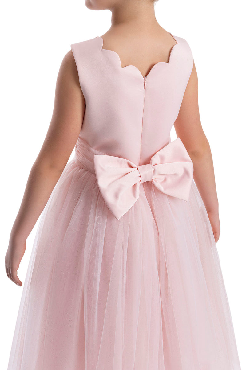 Pink Tulle Maxi Dress for Girls in Sizes 8-12