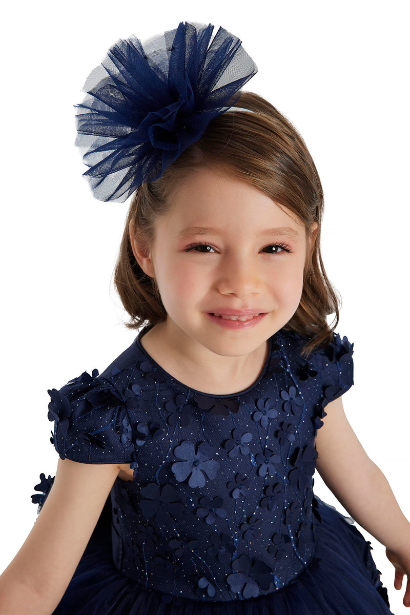 Christmas dress: Navy Blue Dress for Baby Girl - Mia Bambina Boutique