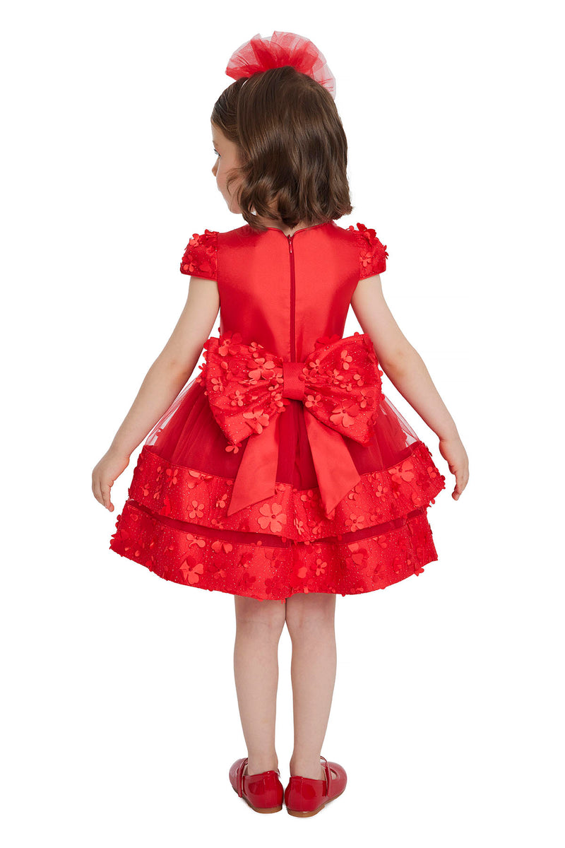 Red Special Occasion Dress for a Baby Girl, 6-24 Months