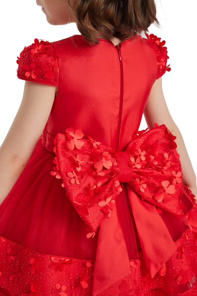 Red Special Occasion Dress for a Baby Girl, 6-24 Months