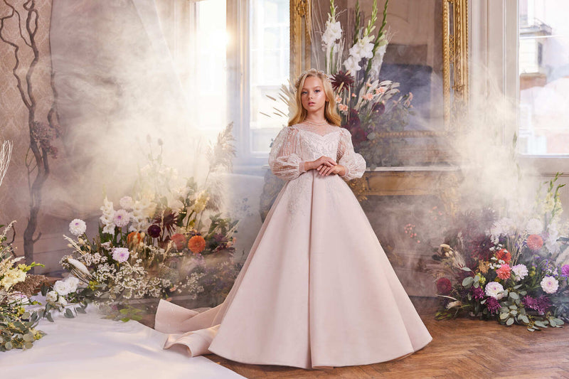 Girls Princess Ball Gown long sleeves