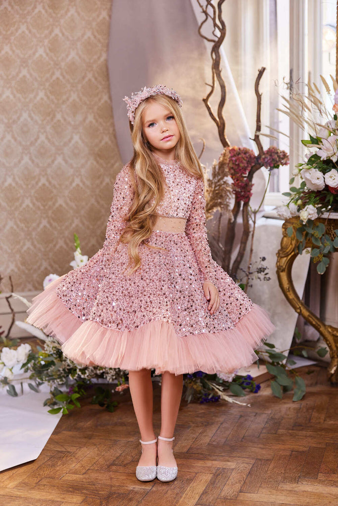 Shop Pink Sequin Sparkly Dress for Parties | Mia Bambina Boutique Shop Pink Sequin Sparkly Dress for Parties | Mia Bambina Boutique
