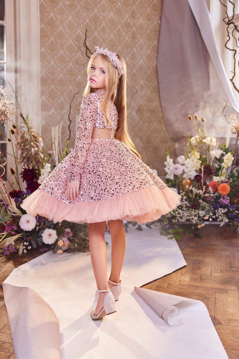 Shop Pink Sequin Sparkly Dress for Parties | Mia Bambina Boutique Shop Pink Sequin Sparkly Dress for Parties | Mia Bambina Boutique
