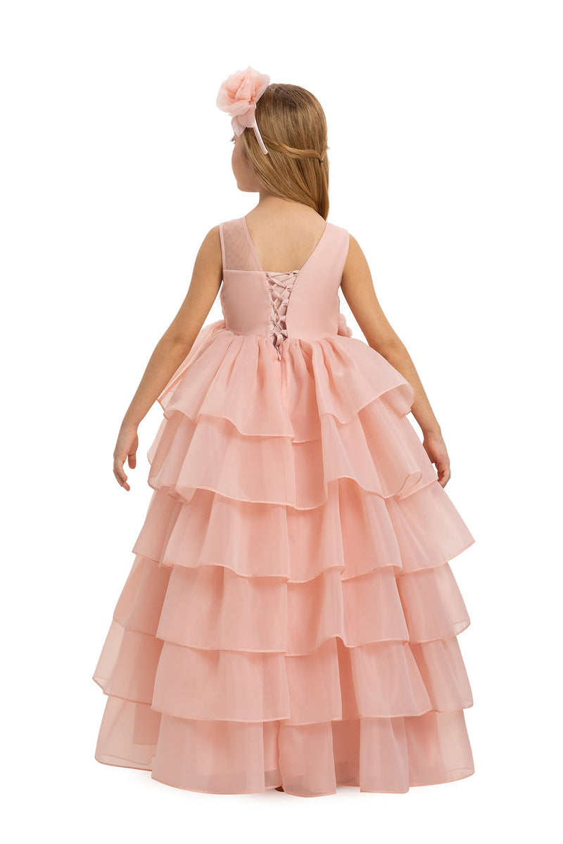 Chiara Flower Girls Party Dress with Ruffles