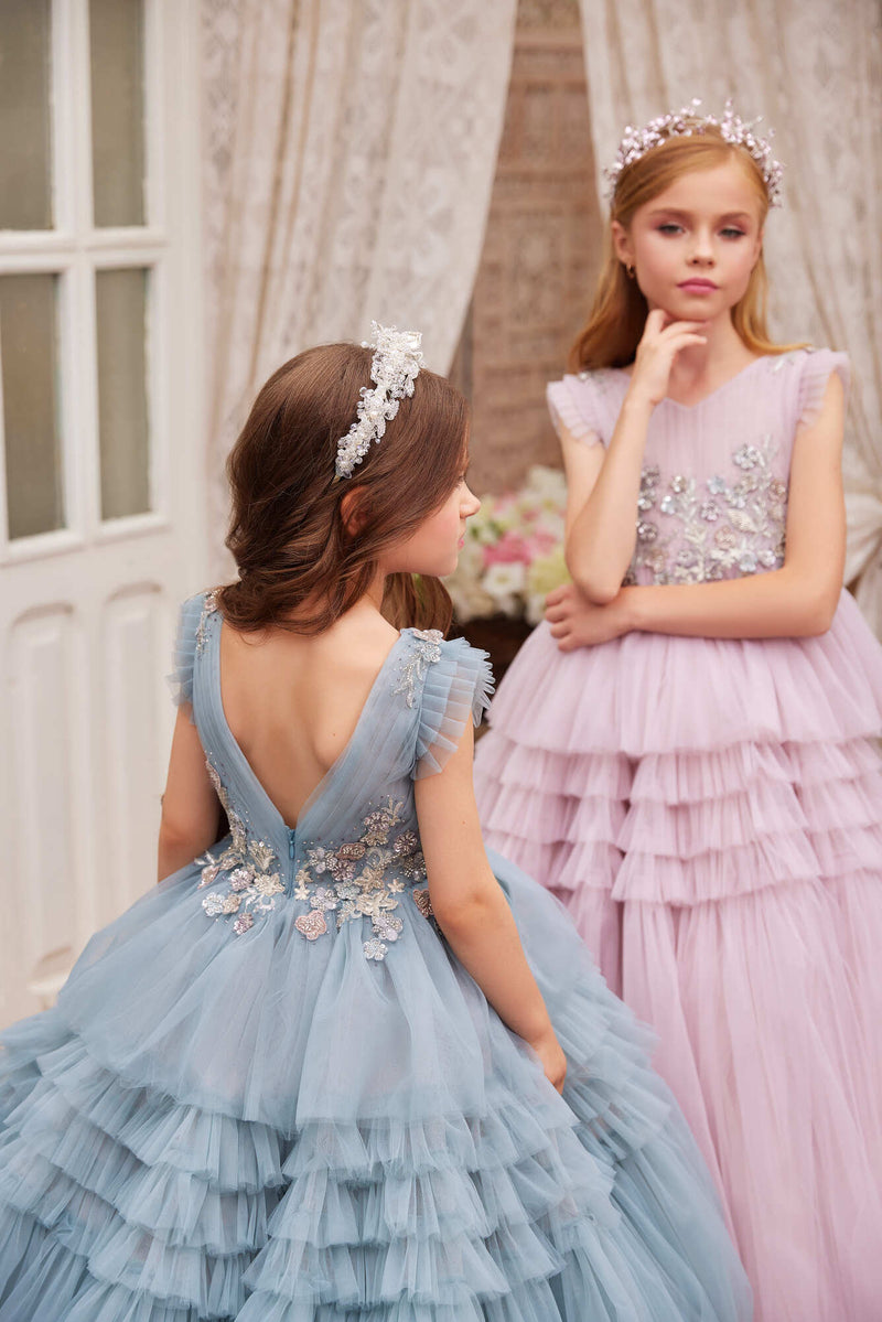 3622 Little Girl Birthday Gown with a Ruffled Skirt 3622 Little Girl Birthday Gown with a Ruffled Skirt