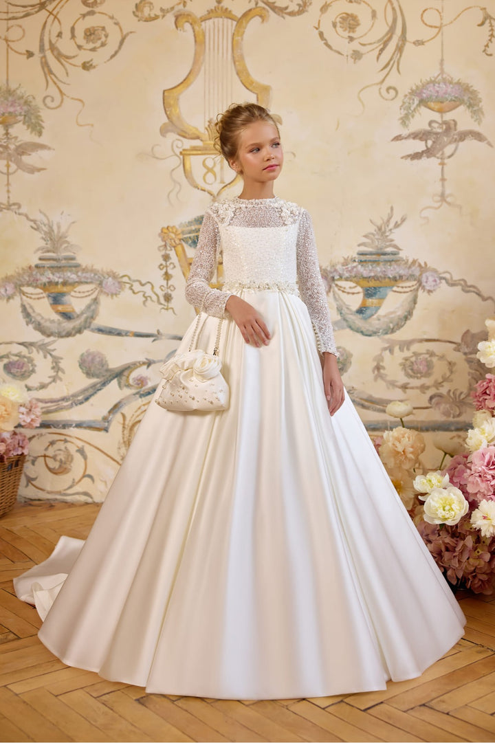First Communion Dress: 3840 - Mia Bambina Boutique