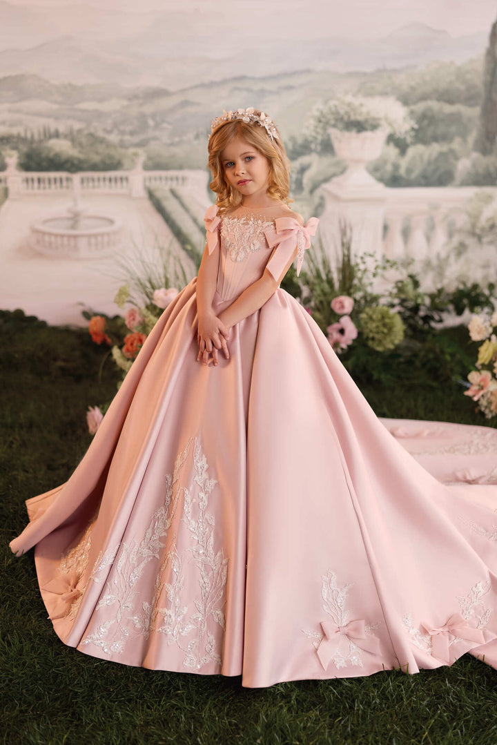 Flower Girl Dresses: Roselisse Couture Princess First Communion Dress - Mia Bambina Boutique