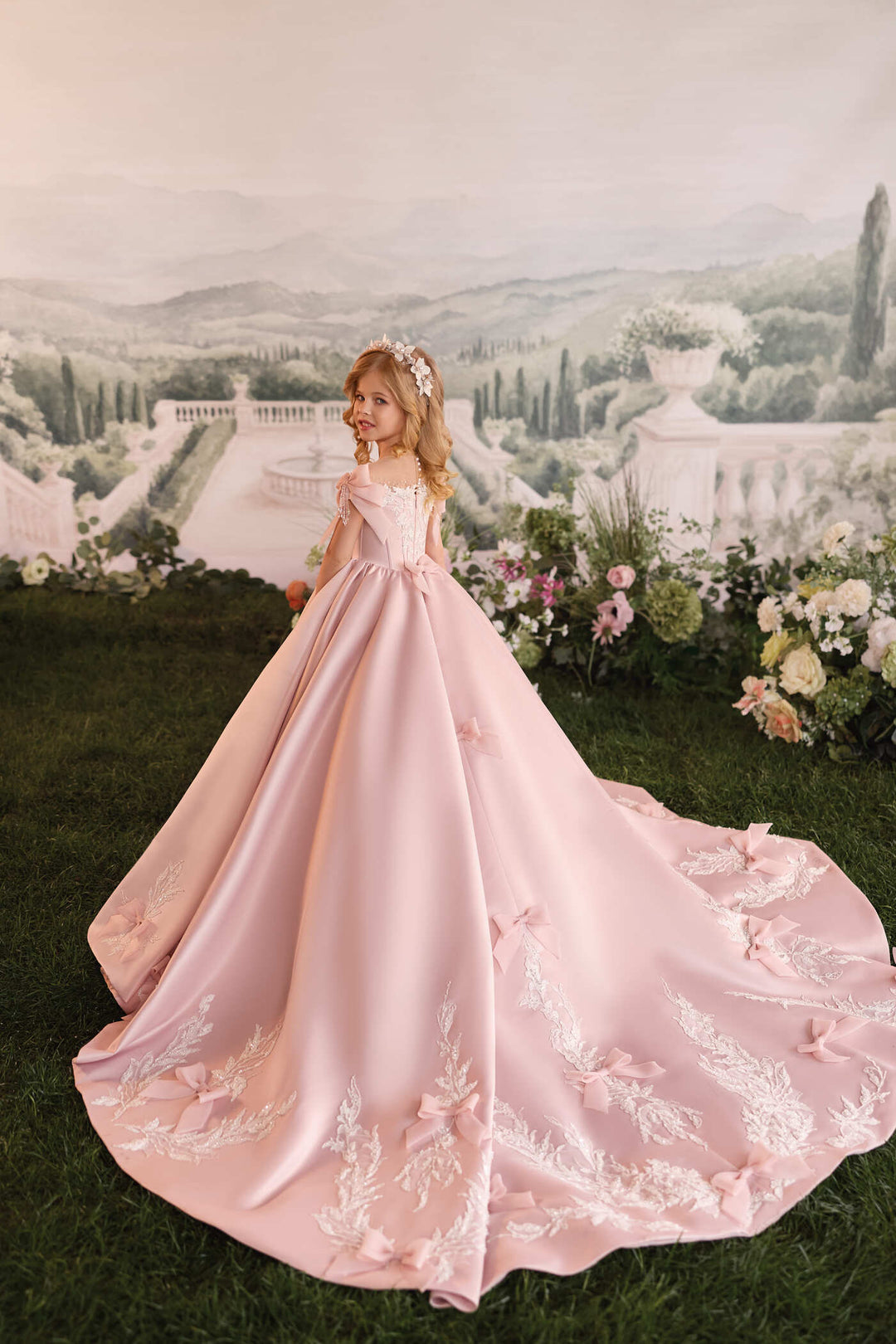 pink princess communion dresses Lace & Flower Girl Gown – Pre-Order or Rent Size_UK 18 You can choose this Red and Black Victorian COLOR:YELLOW/BLACK