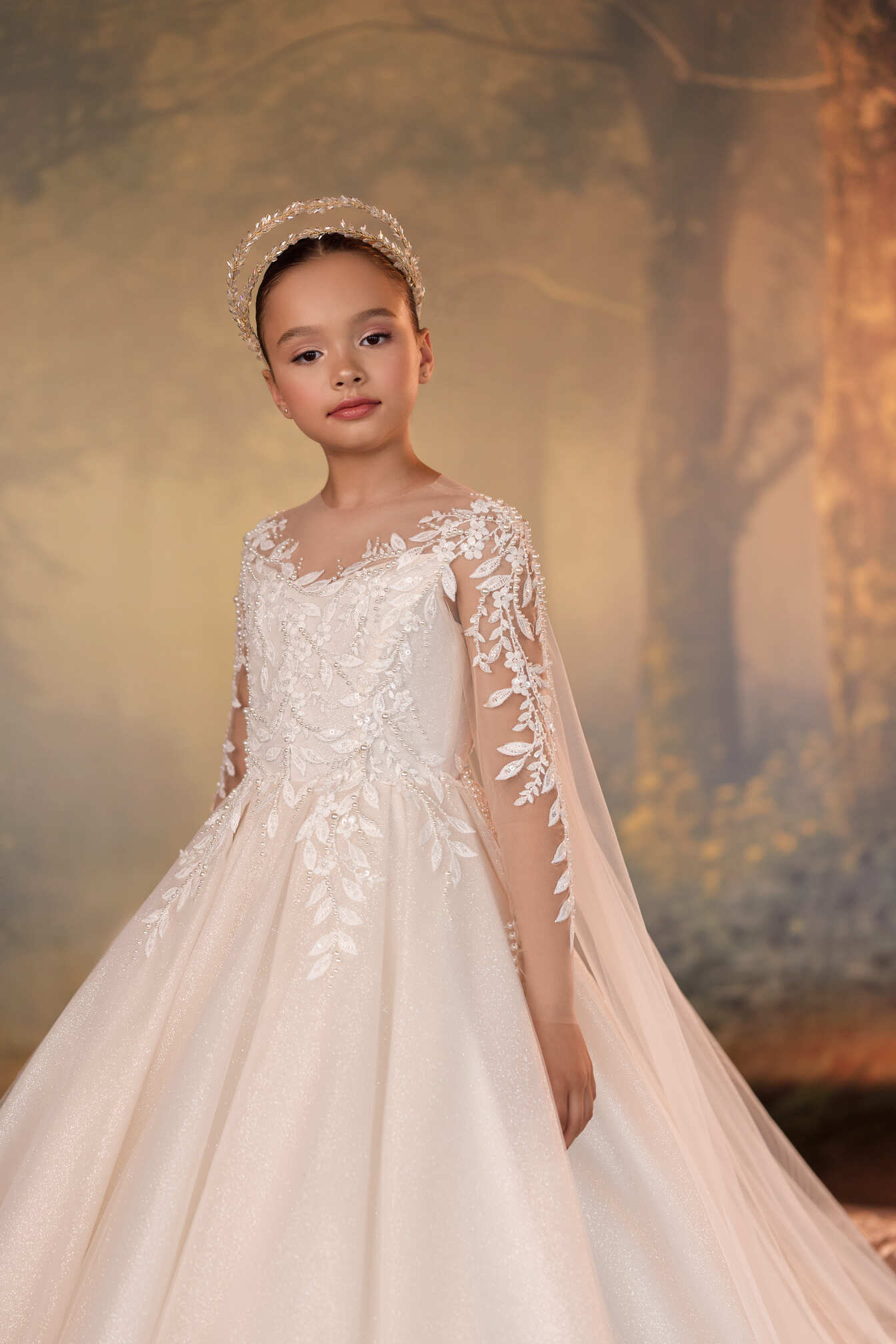 Flower Girl Dresses: Anaïs Royale Luxury Communion Ball Gown - Mia Bambina Boutique
