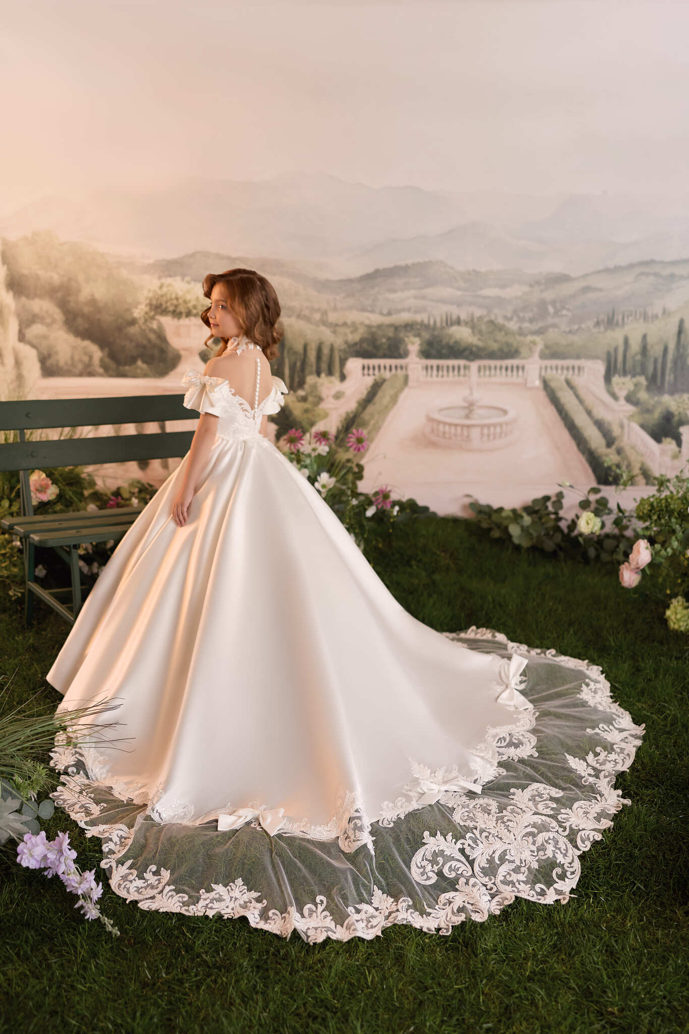 Flower Girl Dresses: Madeleine Élégance Couture First Communion Dress - Mia Bambina Boutique