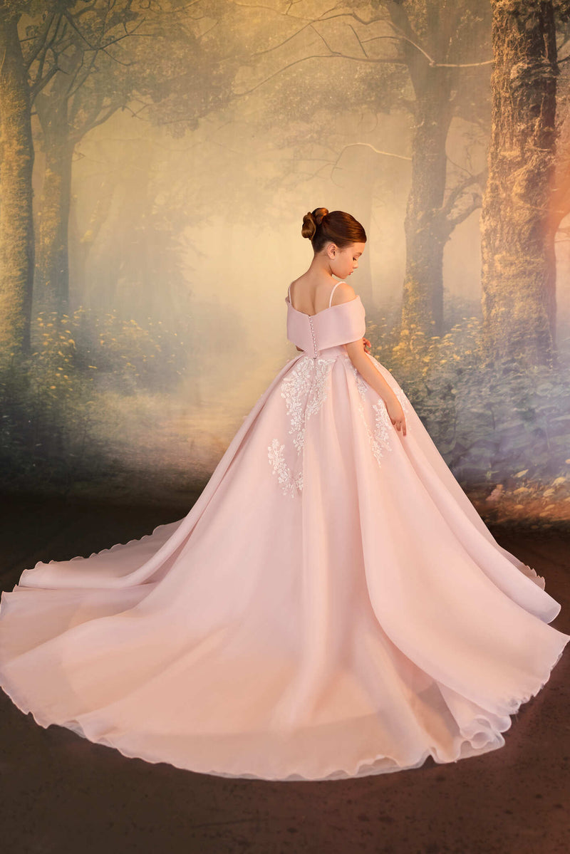 pink beauty pageant dresses Odette Blush Dress for Girls promoeligble1 rhinestone waistband Size:4XL - 16(US) - 20(UK) Wedding Dress Vestidos De