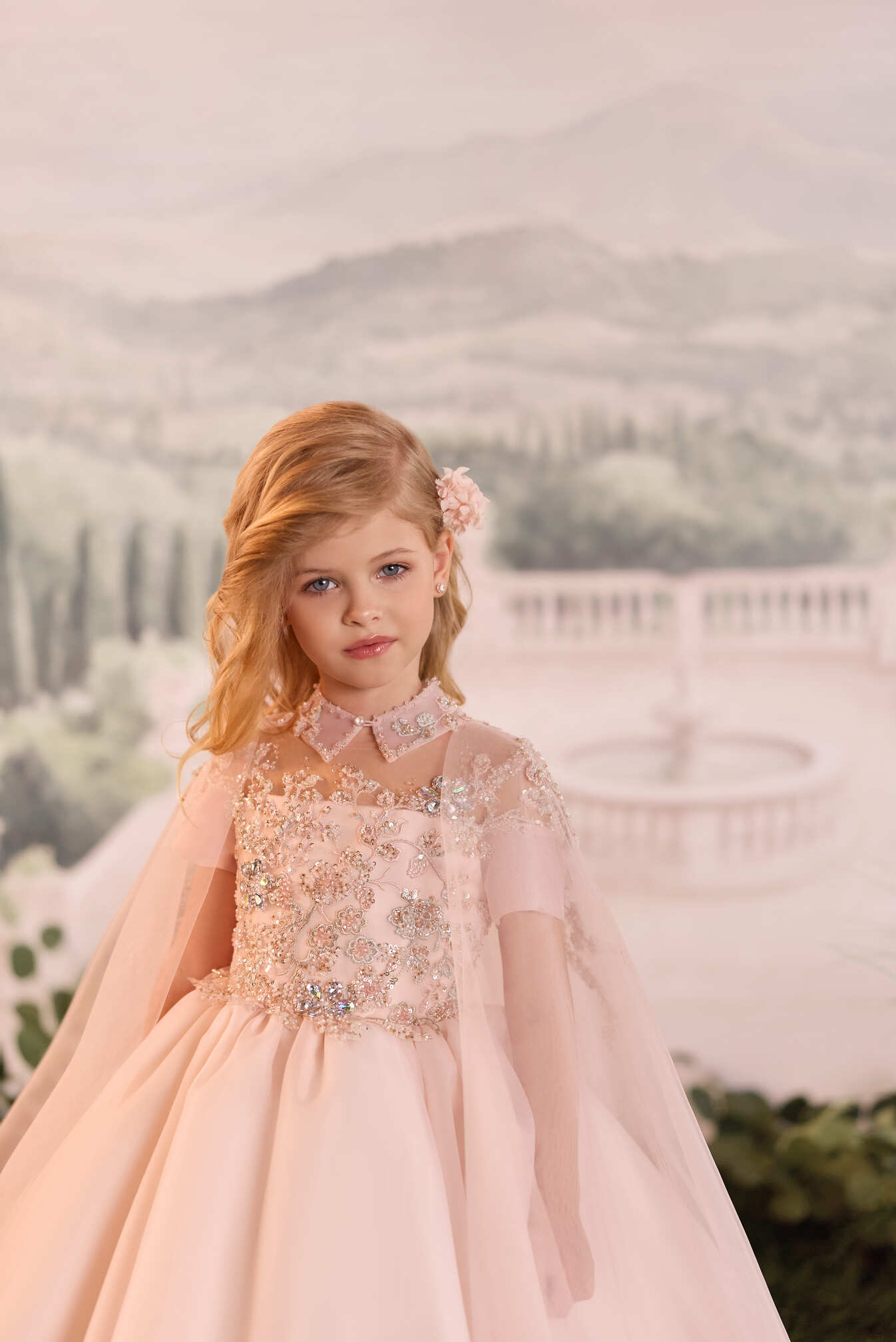 Junior Bridesmaid Dress: Adeline Rosé Junior Bridesmaid Dress - Mia Bambina Boutique