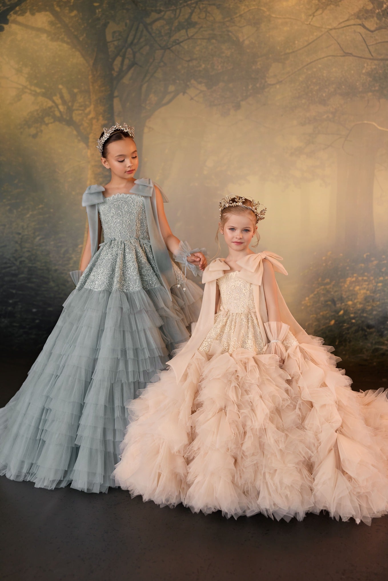 Mia Bambina Couture 2027 Océane Mist blue couture pageant gown for girls