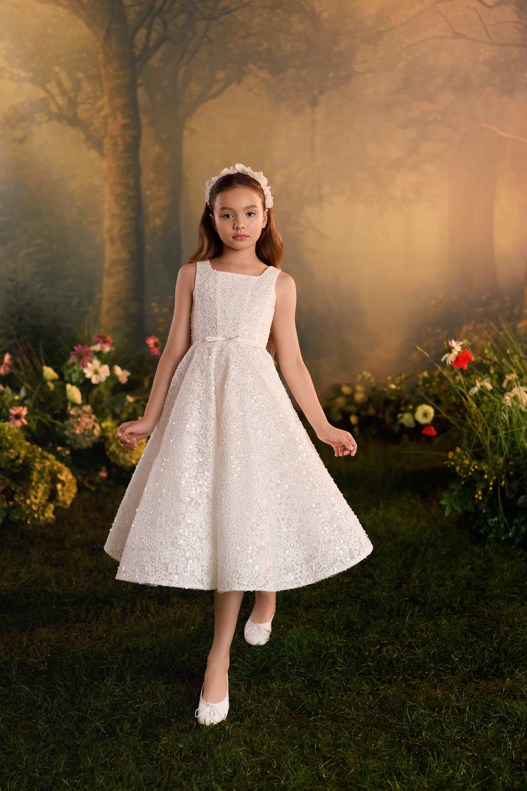 confirmation dresses Claudette Pearl Tea Length White Dress Zapaka Women Corset Blue Designer 2026 Ivory Confirmation Euro Summer 2024 Primary colour:Grey