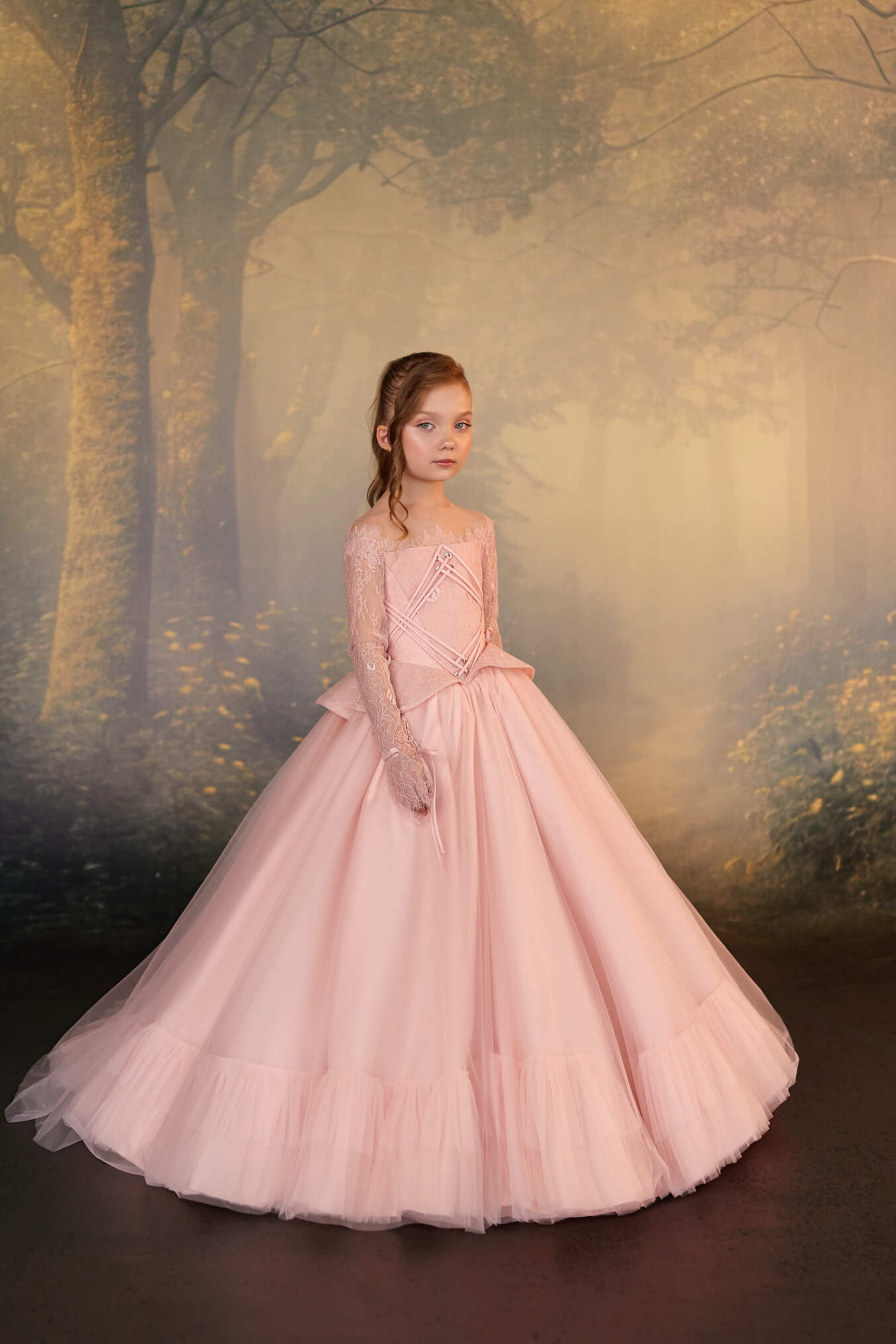 Mia Bambina Couture 2027 Juliette Rosée pink party gown for girls