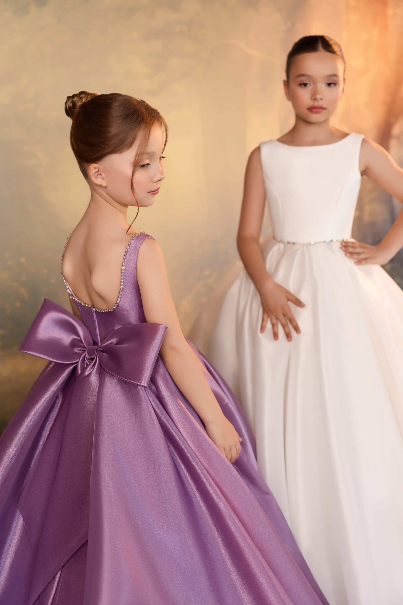 Junior Bridesmaid Dress: Violette Royale Junior Bridesmaid Dress - Mia Bambina Boutique
