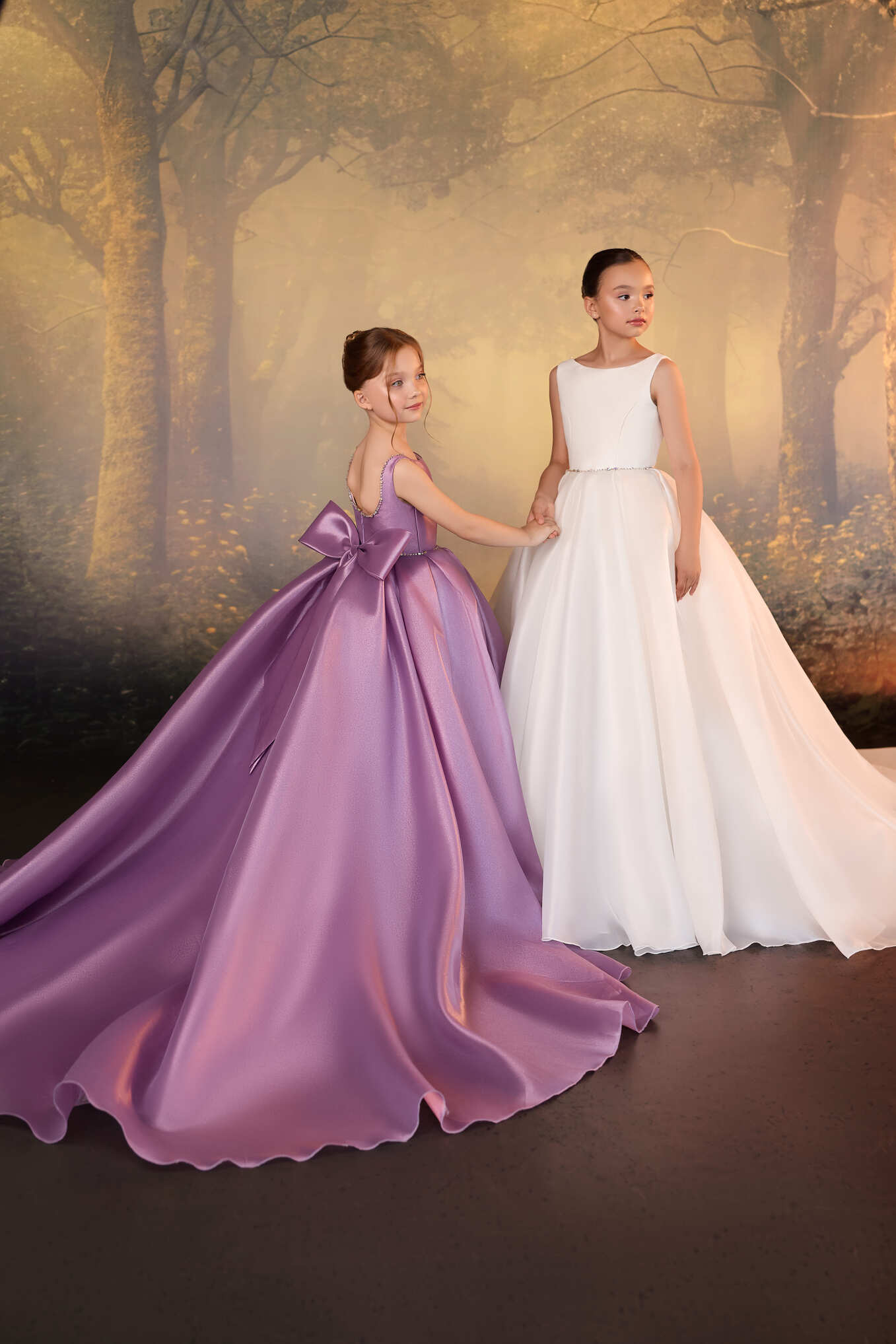 Mia Bambina Couture 2027 Violette Royale purple junior bridesmaid dress