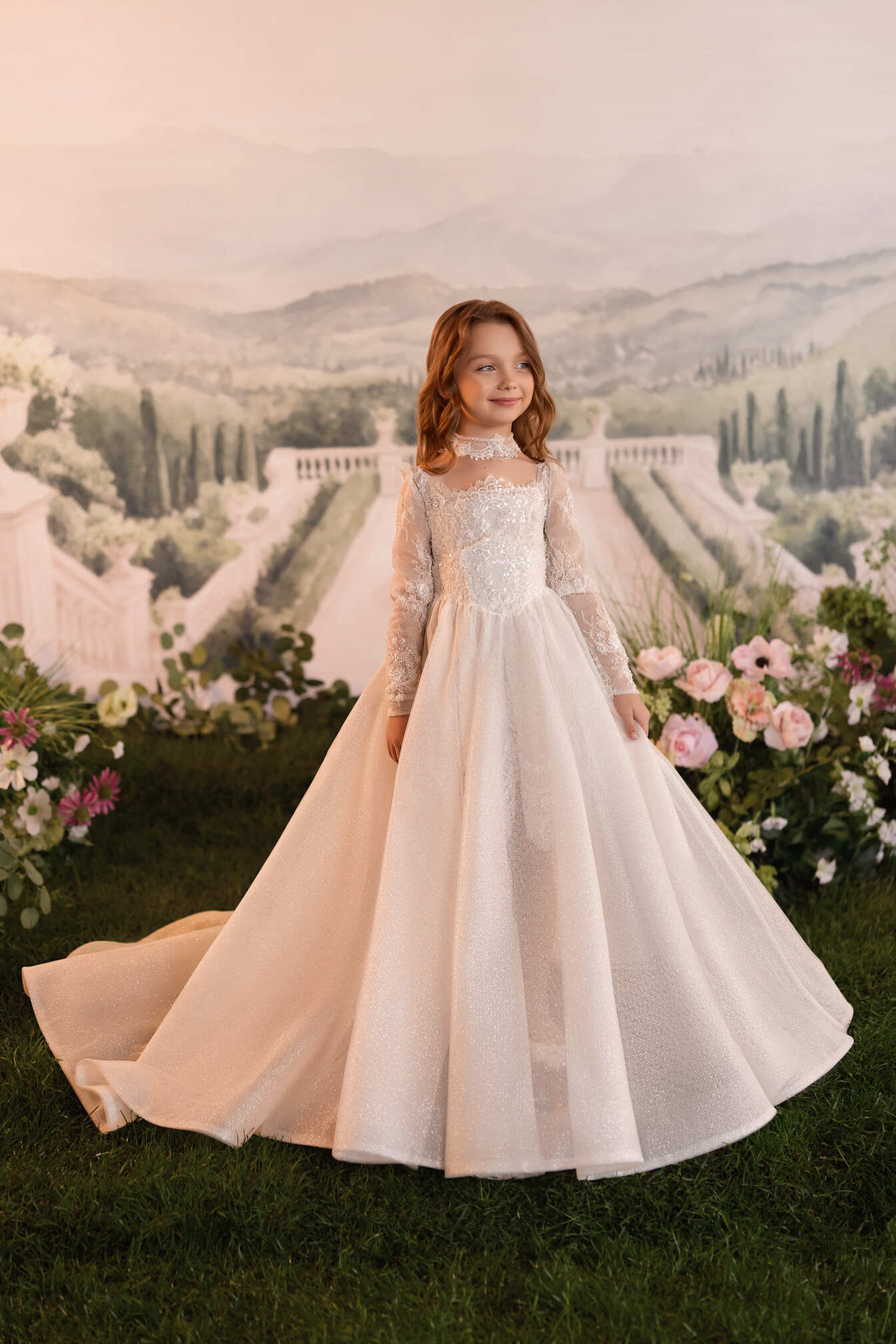 First Communion Dress: Léonie Spark Convertable Party Dress - Mia Bambina Boutique
