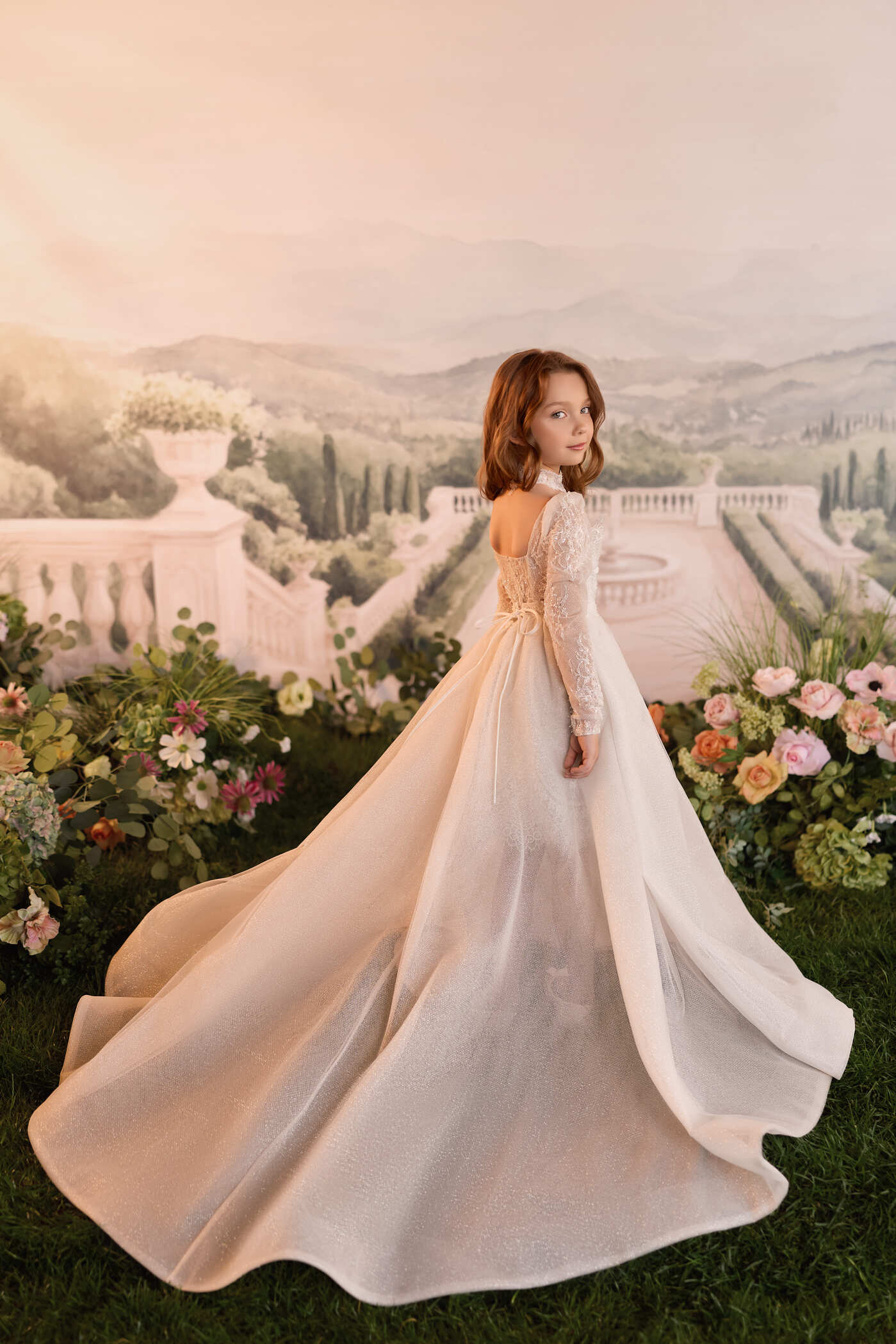 First Communion Dress: Léonie Spark Convertable Party Dress - Mia Bambina Boutique