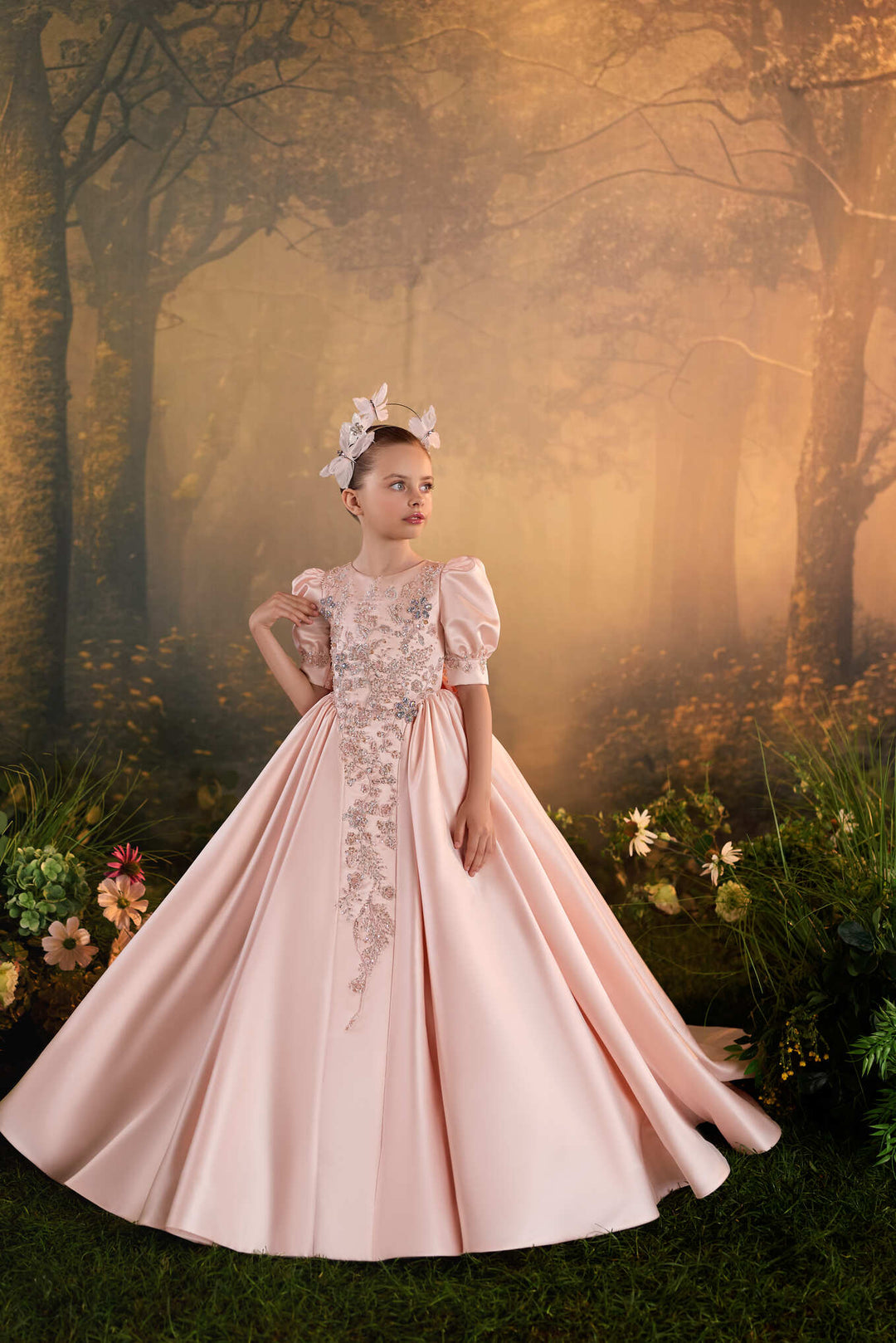juniors bridesmaid dresses Rosalie Bijou Blush Junior Dress for Girls subdivision::Womens Men's Long Sleeve Team J10 / Length Silk Satin Colors:Royal Blue 840