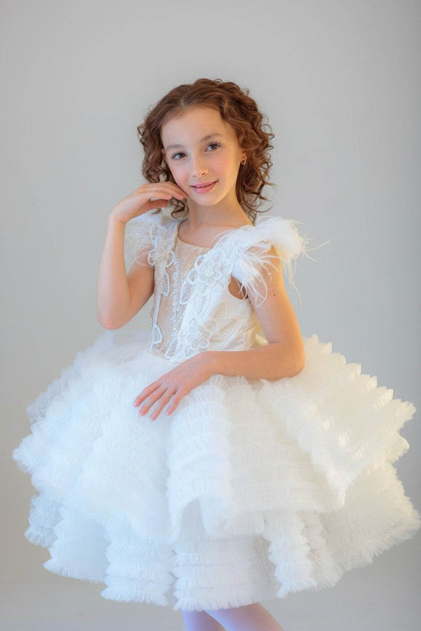 strapless open back dress Girls' Birthday Twirl Dress Outfit 2 main image 1