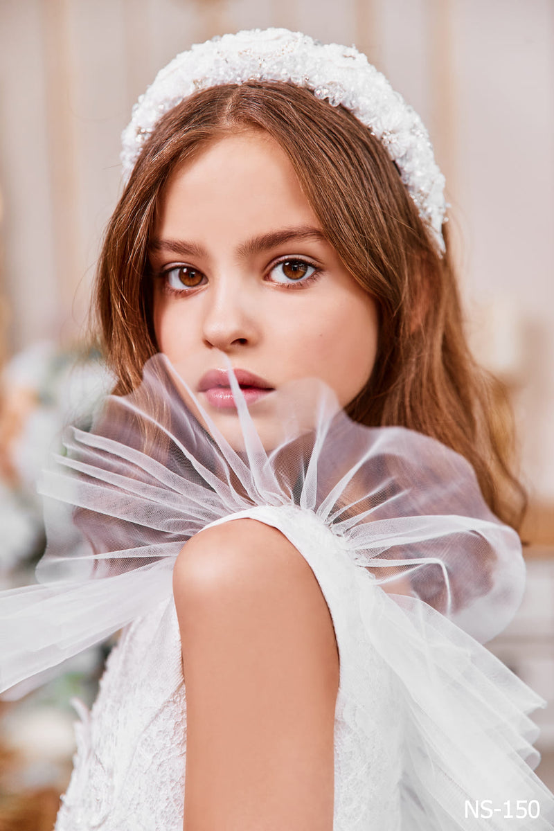 Luxury Hair Band with Beaded Flowers