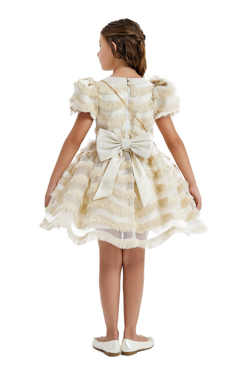 Girls Party Dress with a Chain Handbag in Sizes 4T-8