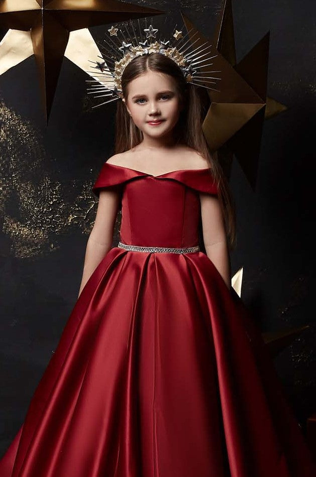 Christmas dress: Reno - Girls Red and Black Christmas Dress - Mia Bambina Boutique