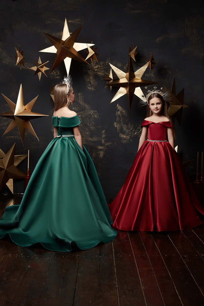 Reno - Girls Red and Black Christmas Dress
