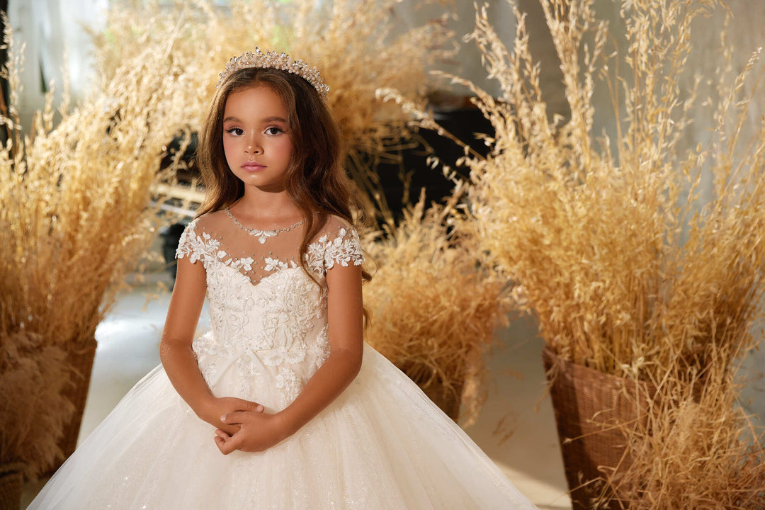Amelina Flower Girl Dress Pre-Order Size 9-10 / Ivory (As pictured) Amelina Flower Girl Dress Pre-Order Size 9-10 / Ivory (As pictured)