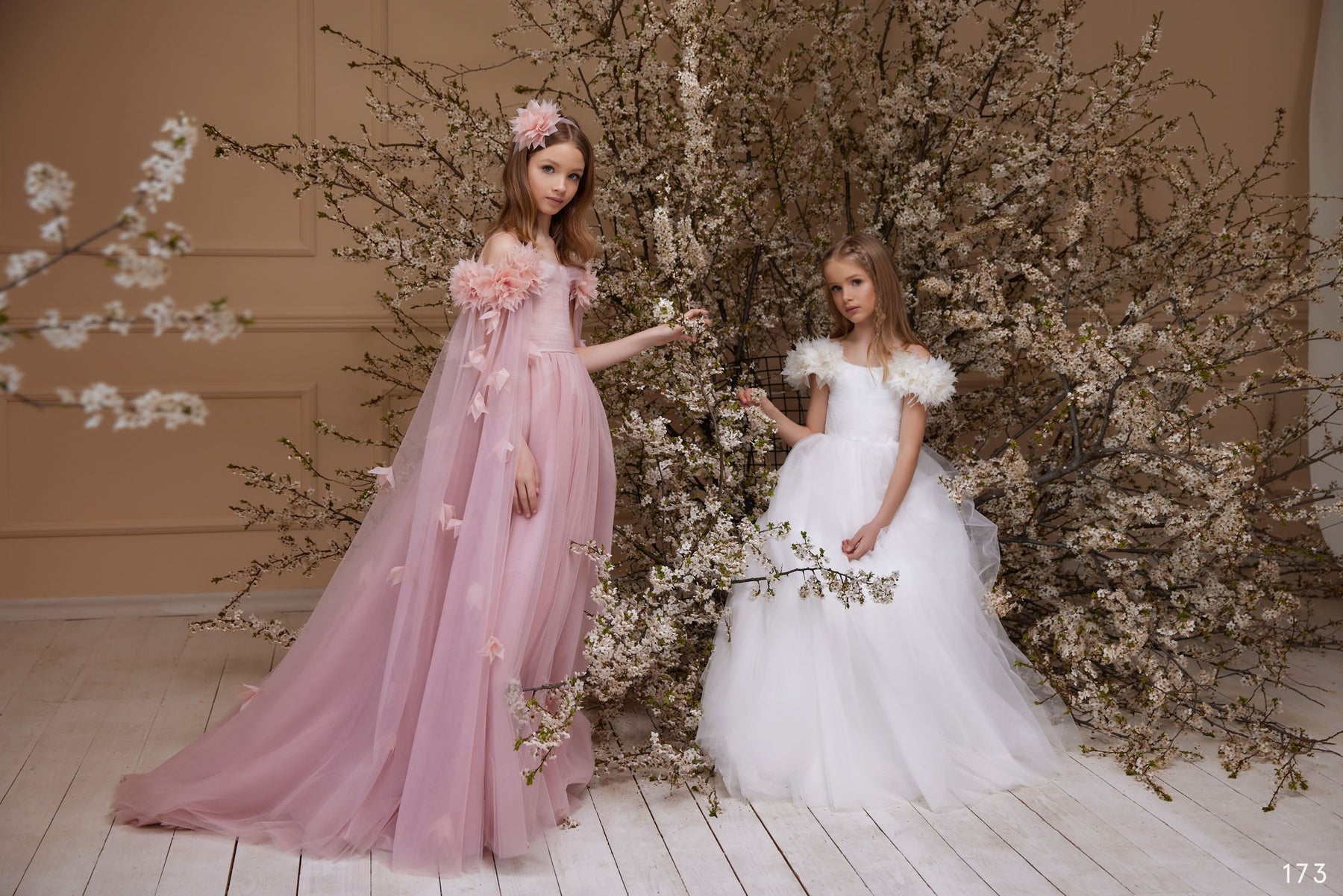 Junior Bridesmaid Dress with Detachable Cape Mia Bambina Boutique